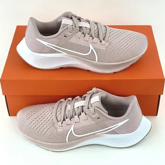 Nike Air Zoom Pegasus 38 Champagne Pink Women's Running Shoes White - Picture 1 of 12